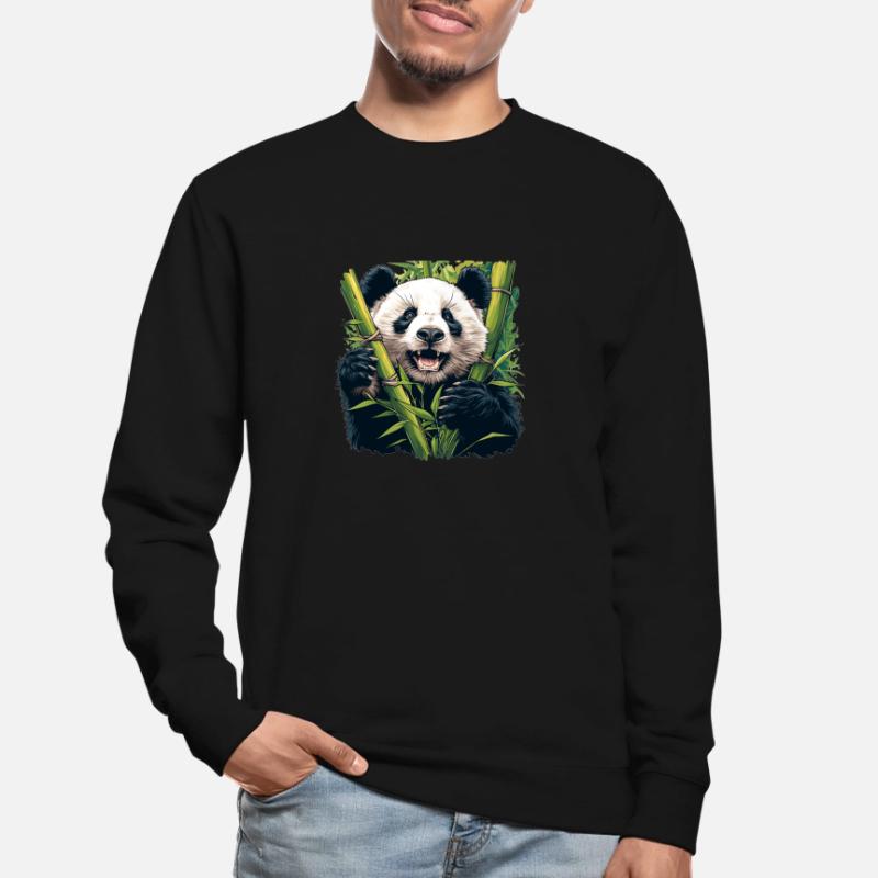 Panda géant Pandas Große Pandas Großer Panda Sweat-shirt Unisexe