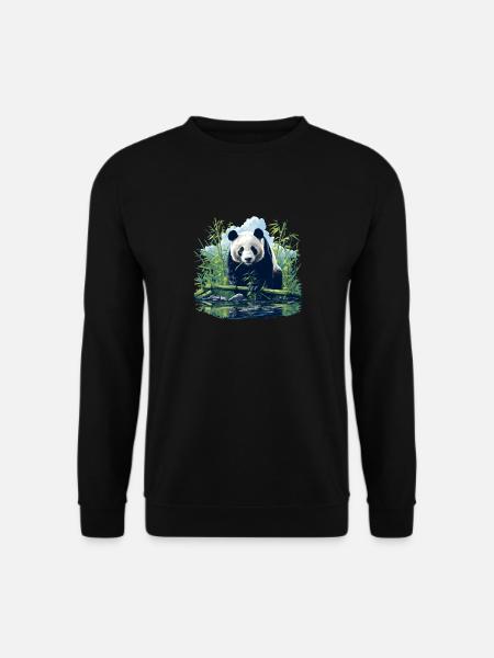 Panda géant Pandas Große Pandas Großer Panda - Sweat-shirt Unisexe - noir