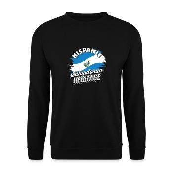 Hispanique Salvadoran Heritage Pride El Salvador - Sweat-shirt Unisexe - noir - Devant - Alina (178cm) & Michal (187cm)