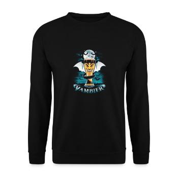Vambier – The Thirst of Nightlife - Unisex Sweatshirt - black - Front - Alina (178cm) & Michal (187cm)