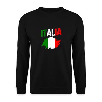 Italia Italian Italian Italy - Unisex Sweatshirt - black - Front - Alina (178cm) & Michal (187cm)