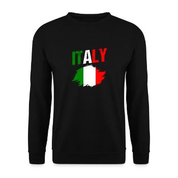 Italia Italiener Italienisch Italien - Unisex Pullover - Schwarz - Vorne - Alina (178cm) & Michal (187cm)