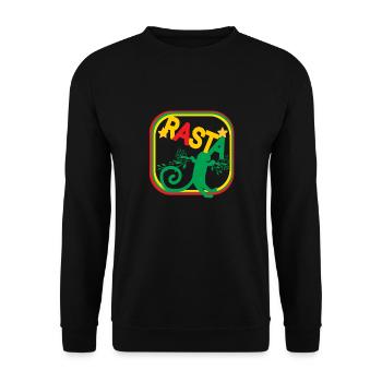 Rasta - Unisex Sweatshirt - black - Front - Alina (178cm) & Michal (187cm)