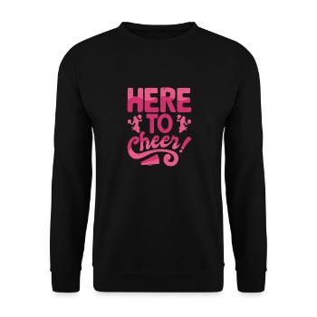 Ici pour encourager la pom-pom girl pom-pom girl - Sweat-shirt Unisexe - noir - Devant - Alina (178cm) & Michal (187cm)