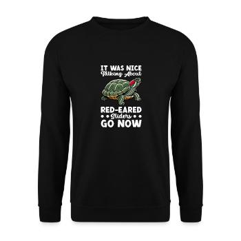 Tortue Tortue à oreilles rouges - Sweat-shirt Unisexe - noir - Devant - Alina (178cm) & Michal (187cm)