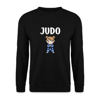 Judo - Unisex Pullover - Schwarz - Vorne - Alina (178cm) & Michal (187cm)