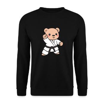 judo - Unisex Sweatshirt - black - Front - Alina (178cm) & Michal (187cm)