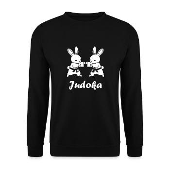 Judo - Unisex Pullover - Schwarz - Vorne - Alina (178cm) & Michal (187cm)
