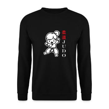 Judo - Unisex Pullover - Schwarz - Vorne - Alina (178cm) & Michal (187cm)