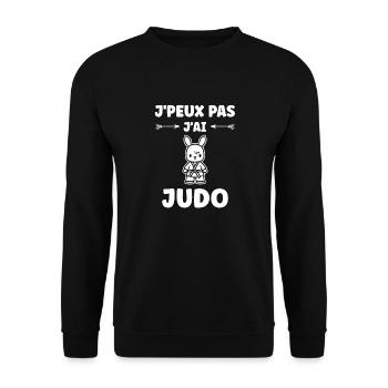 Judo - Unisex Pullover - Schwarz - Vorne - Alina (178cm) & Michal (187cm)