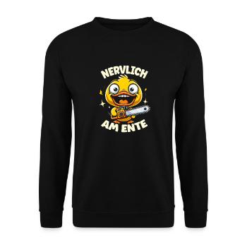 Stress Gestresst Nerven Arbeit Geschenk Spruch - Unisex Pullover - Schwarz - Vorne - Alina (178cm) & Michal (187cm)
