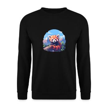 Red Panda Little Pandas Little Red Panda - Unisex Sweatshirt - black - Front - Alina (178cm) & Michal (187cm)
