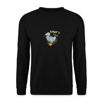 Dodo Whats's up? - Unisex Sweatshirt - black - Front - Alina (178cm) & Michal (187cm)