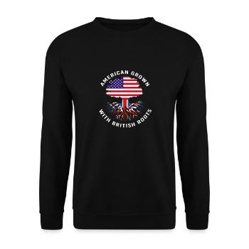 England English - Unisex Sweatshirt - black - Front - Alina (178cm) & Michal (187cm)