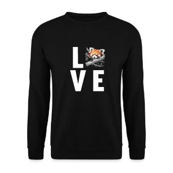 Red Panda Little Pandas Little Red Panda - Unisex Sweatshirt - black - Front - Alina (178cm) & Michal (187cm)
