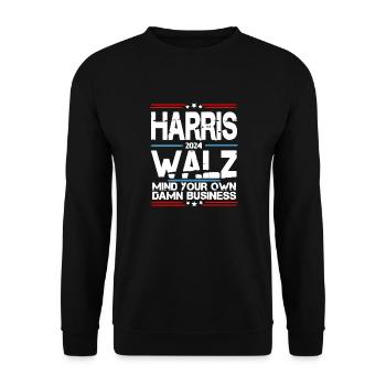 Tim Walz, Vice President Kamala Harris 2024 - Unisex Sweatshirt - black - Front - Alina (178cm) & Michal (187cm)