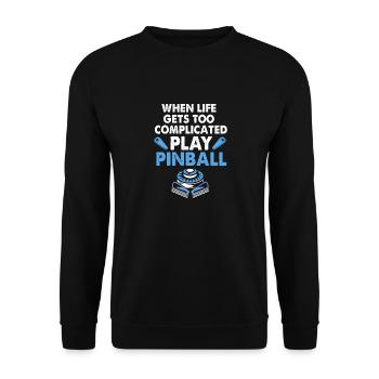 Flipper Pinball - Unisex Sweatshirt - black - Front - Alina (178cm) & Michal (187cm)