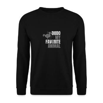 Dodo my favorite Animal - Unisex Sweatshirt - black - Front - Alina (178cm) & Michal (187cm)