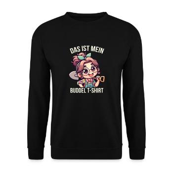Garten Geschenk Gärtnerin Geburtstag Geschenk - Unisex Pullover - Schwarz - Vorne - Alina (178cm) & Michal (187cm)