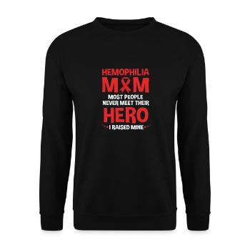 Hémophilie Hémophilie Hémophilie - Sweat-shirt Unisexe - noir - Devant - Alina (178cm) & Michal (187cm)