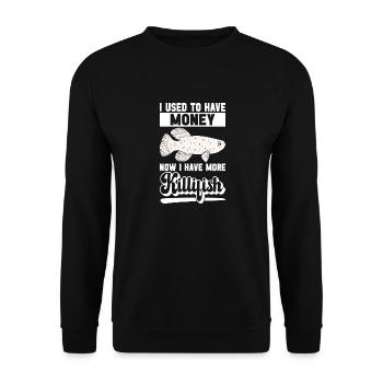 Killifisch Quarium Fische - Unisex Pullover - Schwarz - Vorne - Alina (178cm) & Michal (187cm)