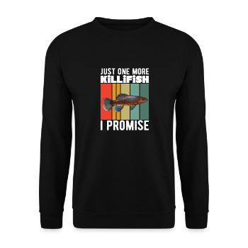 Killifish Quarium Fish - Unisex Sweatshirt - black - Front - Alina (178cm) & Michal (187cm)
