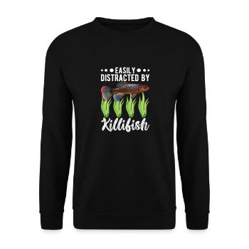 Killifish Quarium Fish - Unisex Sweatshirt - black - Front - Alina (178cm) & Michal (187cm)