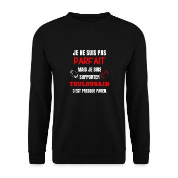 Supporteur Toulousain Parfait Rugby - Sweat-shirt Unisexe - noir - Devant - Alina (178cm) & Michal (187cm)