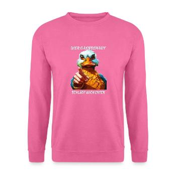 WER GAENSEHAUT SCHLÄGT AUCH ENTEN - Unisex Pullover - Pink - Vorne