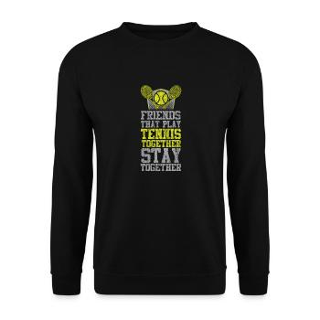 Drôle de joueur de tennis raquette amis - Sweat-shirt Unisexe - noir - Devant - Alina (178cm) & Michal (187cm)