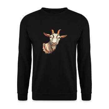 CHÈVRE - Sweat-shirt Unisexe - noir - Devant - Alina (178cm) & Michal (187cm)
