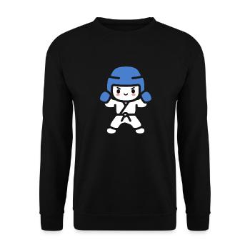 Taekwondo - Unisex Sweatshirt - black - Front - Alina (178cm) & Michal (187cm)