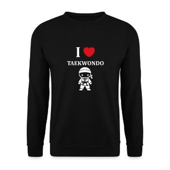 Taekwondo - Unisex Sweatshirt - black - Front - Alina (178cm) & Michal (187cm)