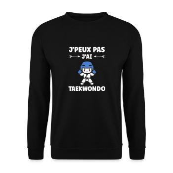 Taekwondo - Unisex Sweatshirt - black - Front - Alina (178cm) & Michal (187cm)