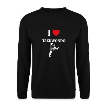 Taekwondo - Unisex Sweatshirt - black - Front - Alina (178cm) & Michal (187cm)