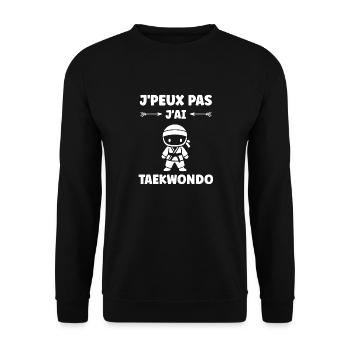 Taekwondo - Unisex Sweatshirt - black - Front - Alina (178cm) & Michal (187cm)