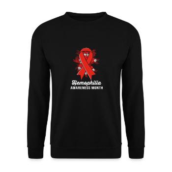 Hémophilie Hémophilie Hémophilie - Sweat-shirt Unisexe - noir - Devant - Alina (178cm) & Michal (187cm)