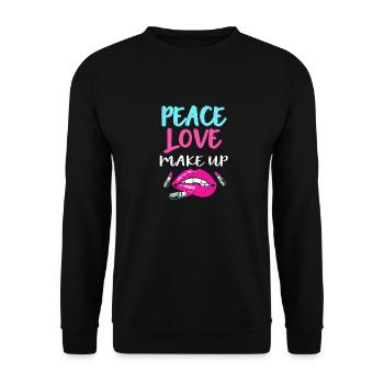 Kosmetikerin Make-up - Unisex Pullover - Schwarz - Vorne - Alina (178cm) & Michal (187cm)