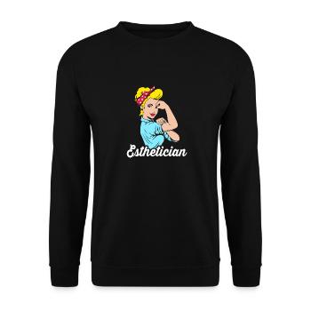 Kosmetikerin - Unisex Pullover - Schwarz - Vorne - Alina (178cm) & Michal (187cm)