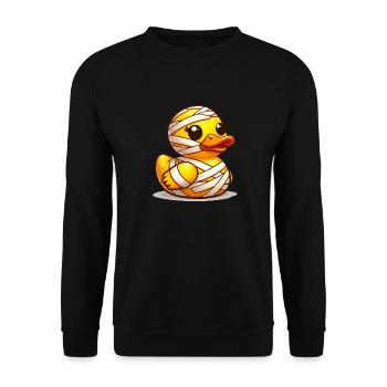 Mummy Duck, Yellow Rubber Duck & Rubber Duck - Unisex Sweatshirt - black - Front - Alina (178cm) & Michal (187cm)