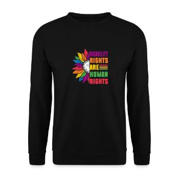 Disability Rights Are Human Rights - - Unisex Sweatshirt - black - Front - Alina (178cm) & Michal (187cm)