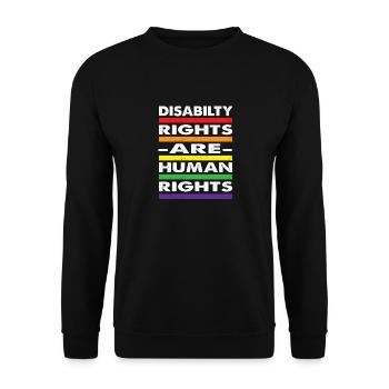 Disability Rights Are Human Rights - - Unisex Sweatshirt - black - Front - Alina (178cm) & Michal (187cm)