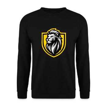 Lion Shield - Unisex Sweatshirt - black - Front - Alina (178cm) & Michal (187cm)