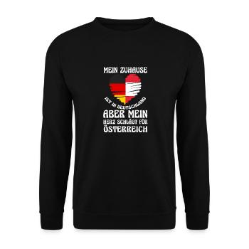Austrians Germany Austria - Unisex Sweatshirt - black - Front - Alina (178cm) & Michal (187cm)