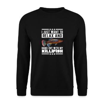Killifish Quarium Fish - Sweat-shirt Unisexe - noir - Devant - Alina (178cm) & Michal (187cm)