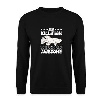 Killifish Quarium Fish - Unisex Sweatshirt - black - Front - Alina (178cm) & Michal (187cm)