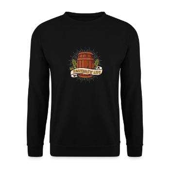 Homebrew Life Craft Beer Brewer Home Brewing - Unisex Sweatshirt - black - Front - Alina (178cm) & Michal (187cm)