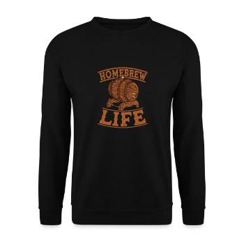 Homebrew Life Home Brewing Brewer Craft Beer - Unisex Sweatshirt - black - Front - Alina (178cm) & Michal (187cm)