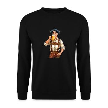 CHOPE À BIÈRE HOMME - Sweat-shirt Unisexe - noir - Devant - Alina (178cm) & Michal (187cm)
