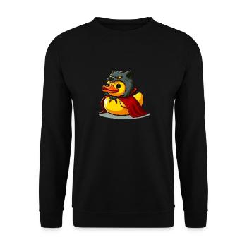 Werewolf Duck, Yellow Rubber Duck & Rubber Duck - Unisex Sweatshirt - black - Front - Alina (178cm) & Michal (187cm)